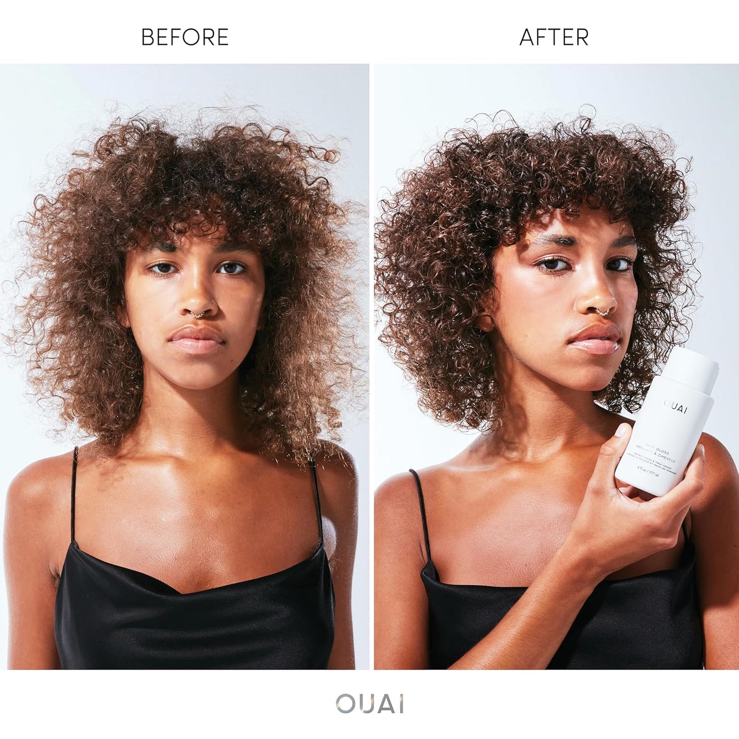 OUAI Hair Gloss - In-Shower Shiny Hair Treatment & Glaze with Frizz Control  - 6 Oz