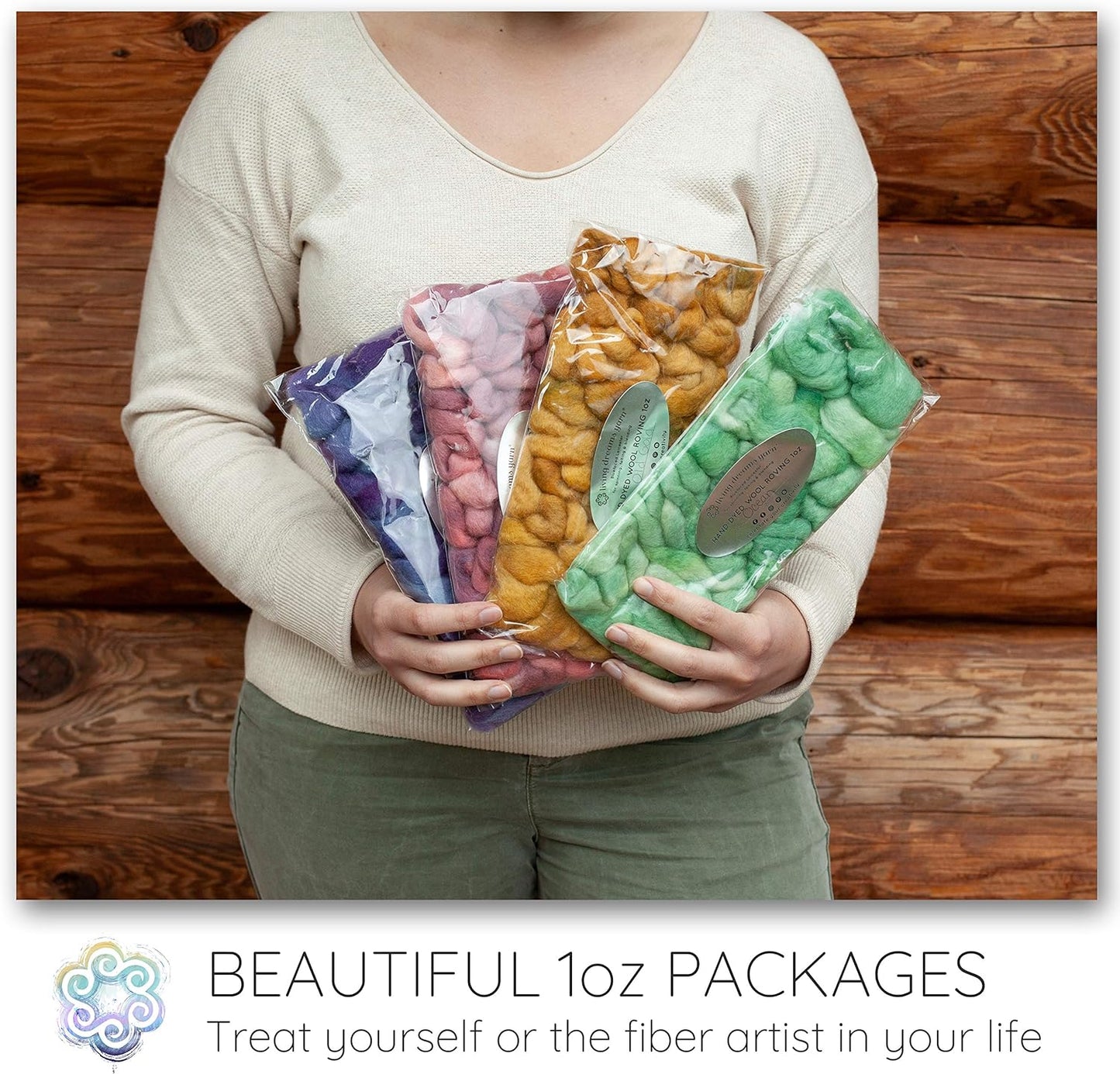 Wool Roving Hand Dyed. Super Soft BFL Combed Top