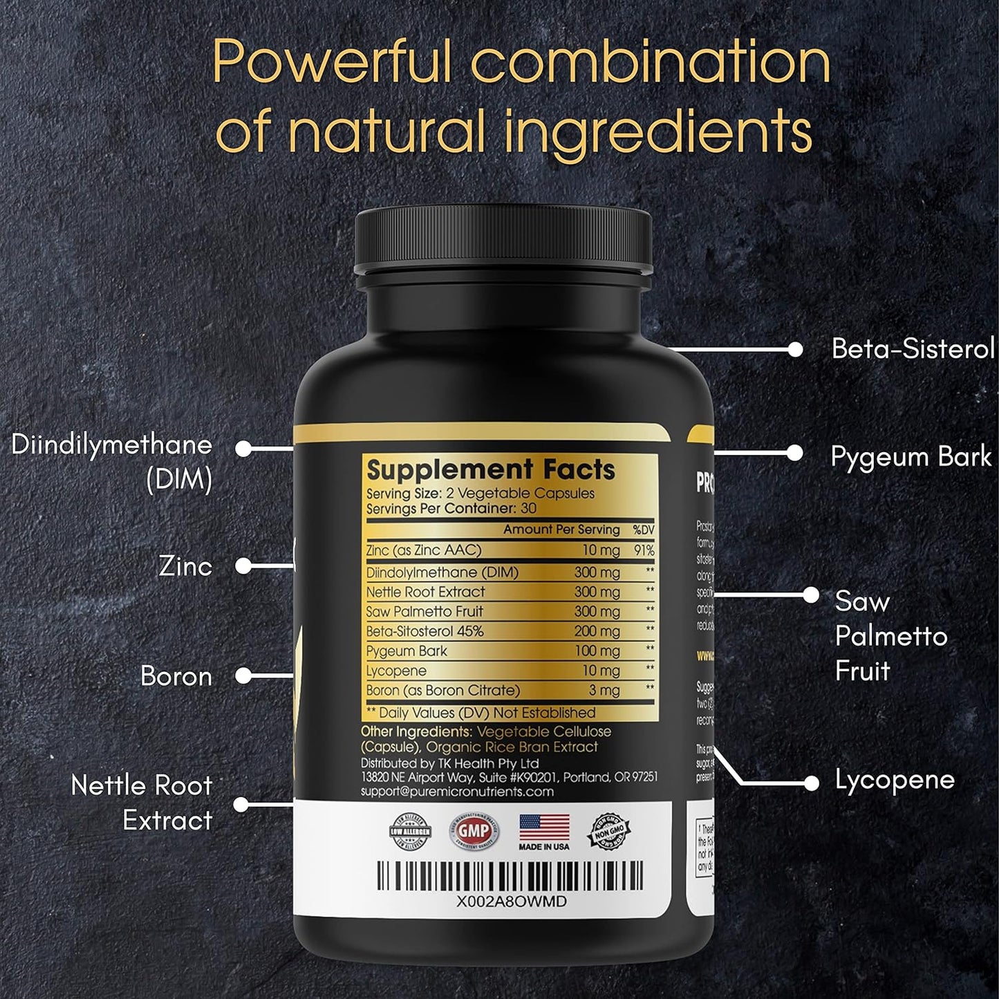 Pure Micronutrients Advanced Prostate Health Supplement- 60 count