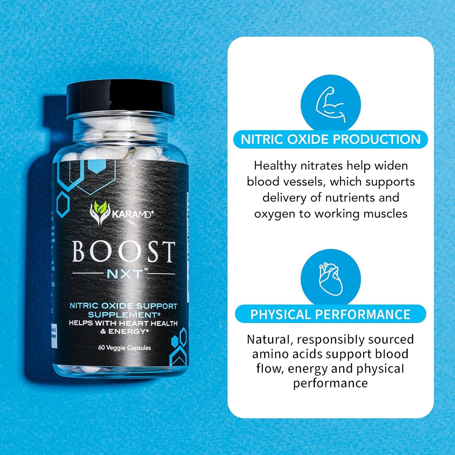KaraMD Boost NXT | Nitric Oxide Booster Supplement 60 capsules