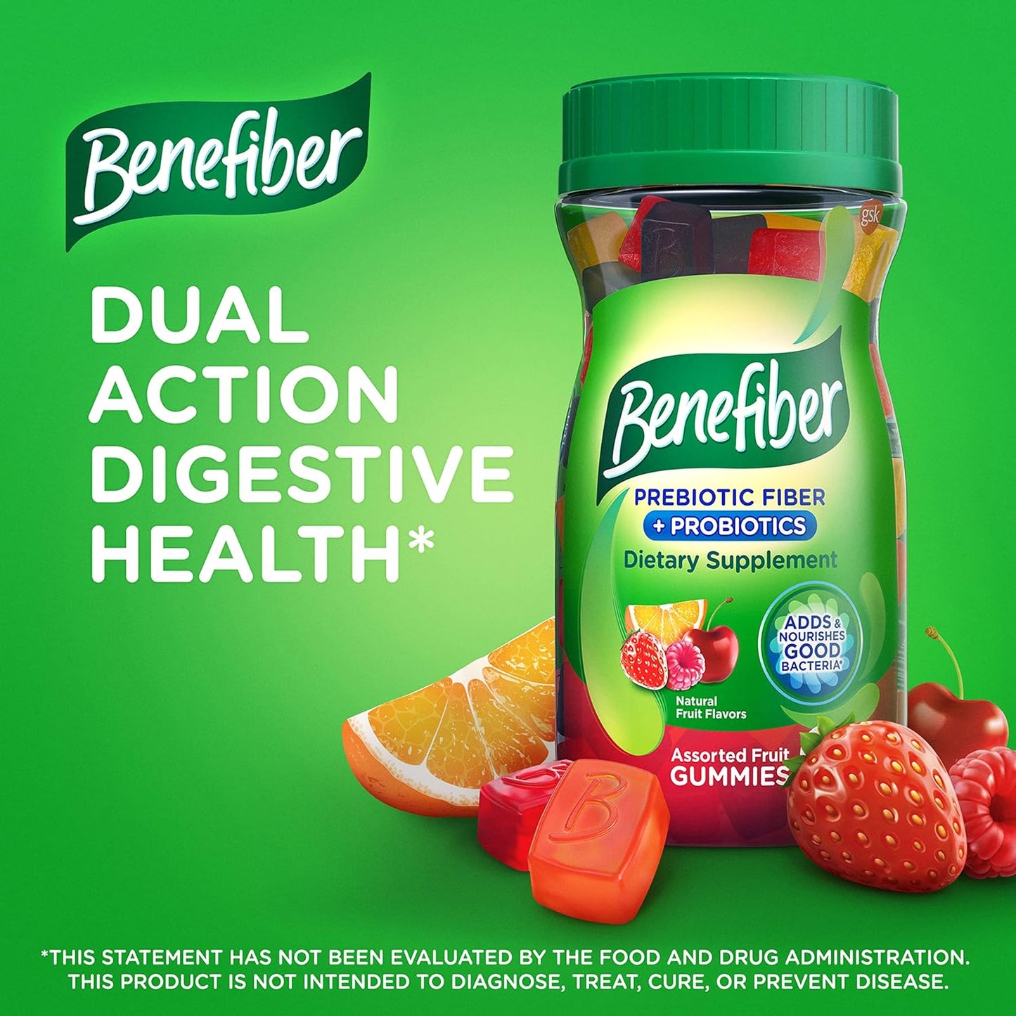 Benefiber Prebiotic Fiber Supplement Gummies 50 Count