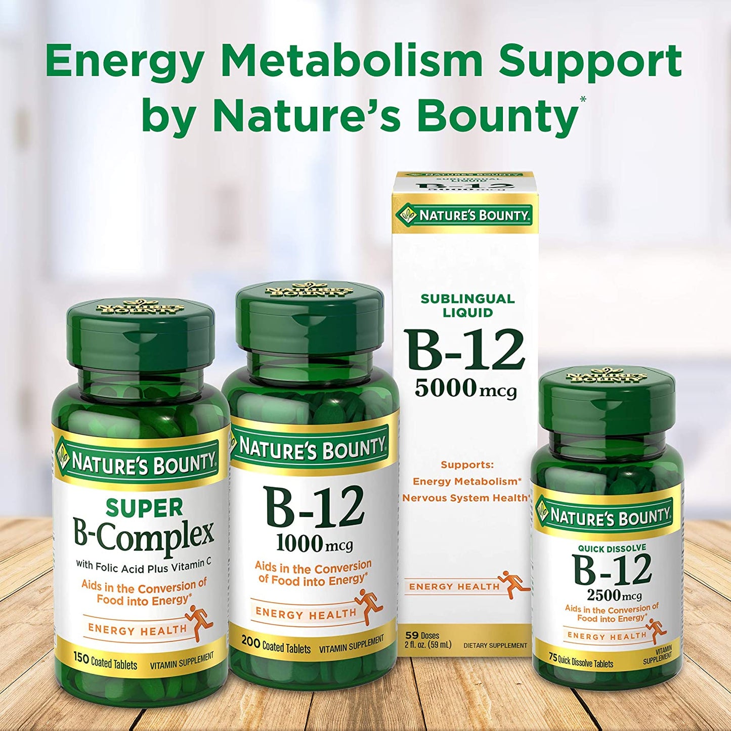Nature's Bounty, Vitamin B12  1000mcg, 100 Tablets