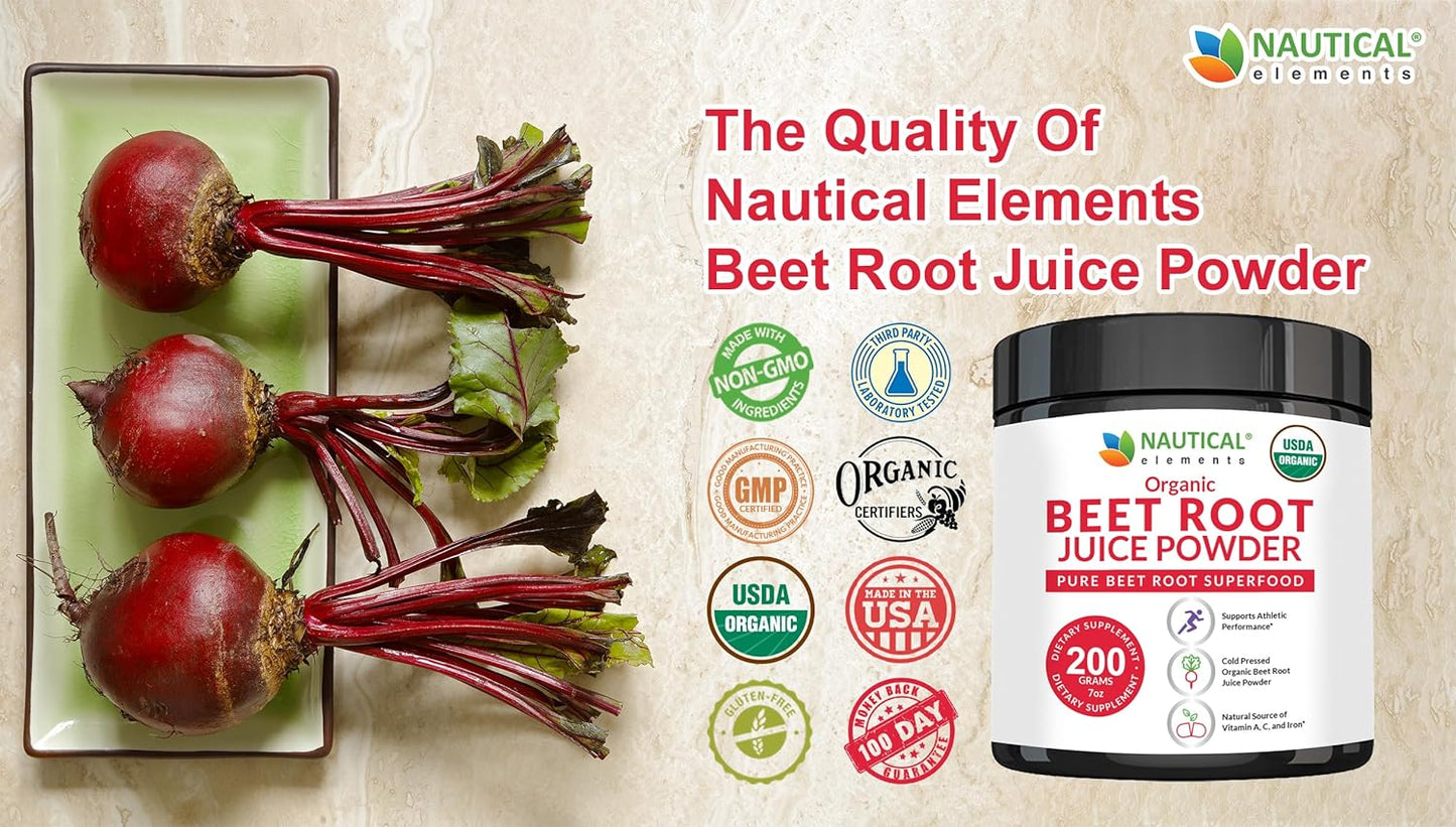 Beet Juice Powder Organic - Cold Pressed - 20:1 Concentrate - Concentrated Beet Root Powder