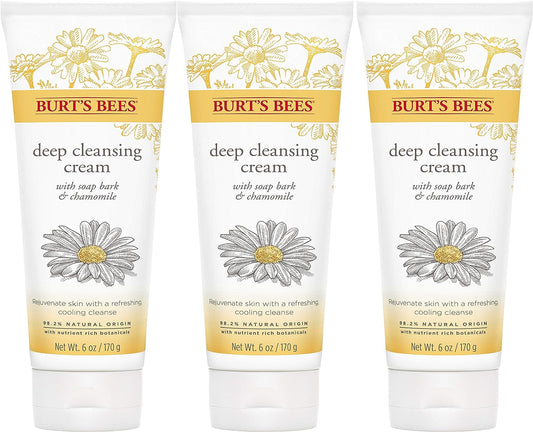 Burt's Bees Face Wash, Deep Facial Cleansing Cream,Pack of 3