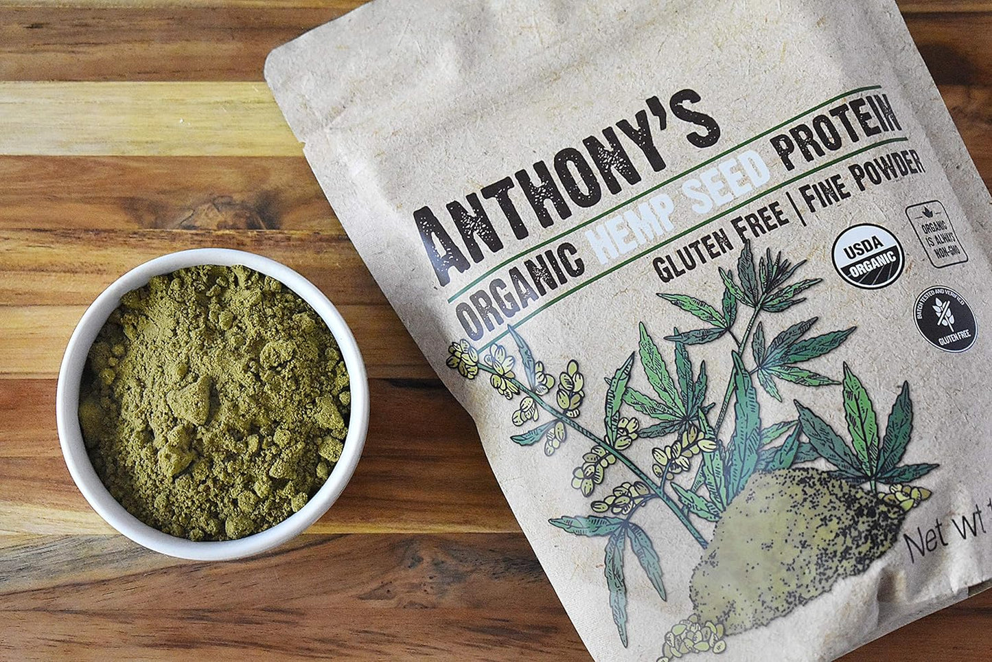 Anthony's Organic Hemp Seed Protein, 1 lb