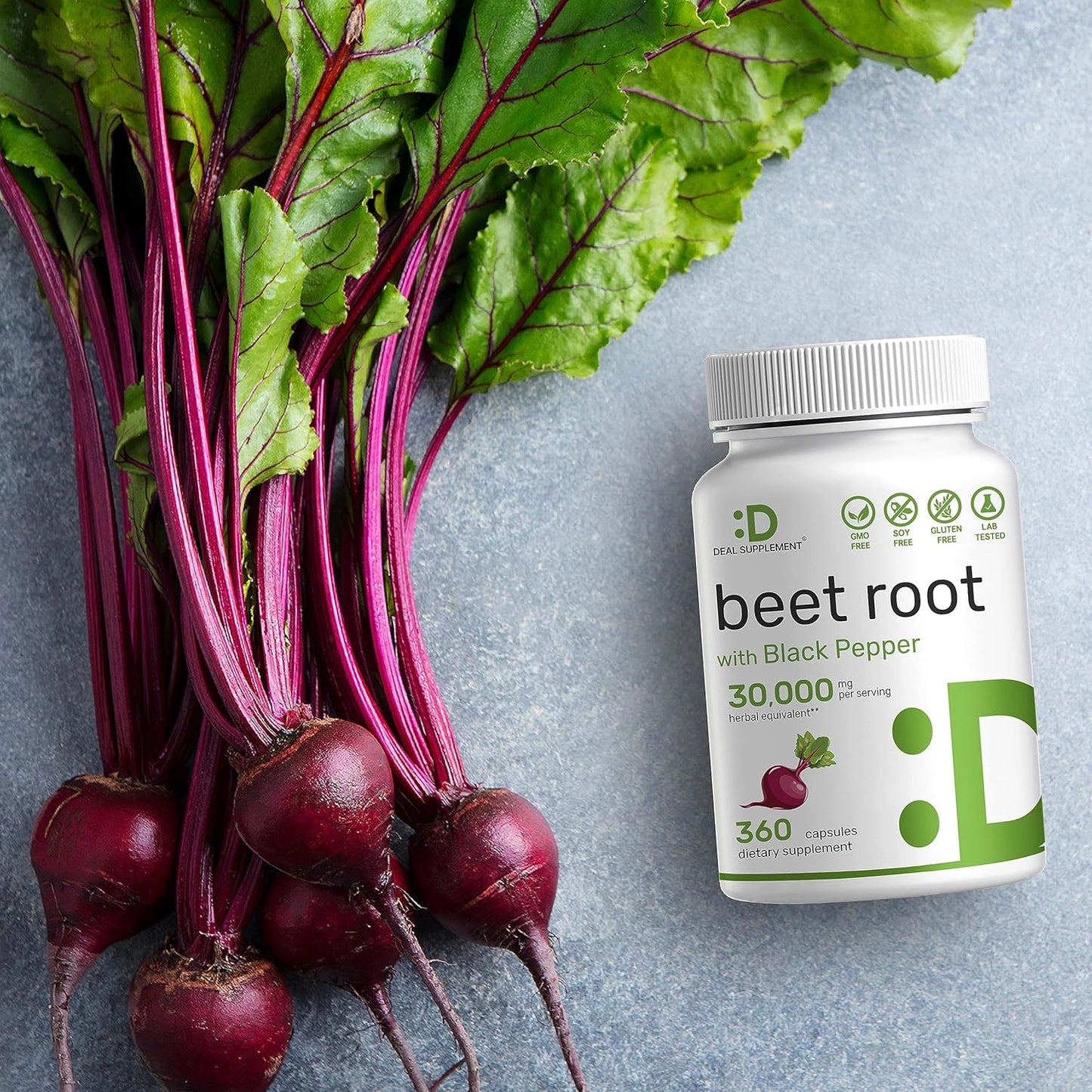 Beet Root with Black Pepper 360 capsules