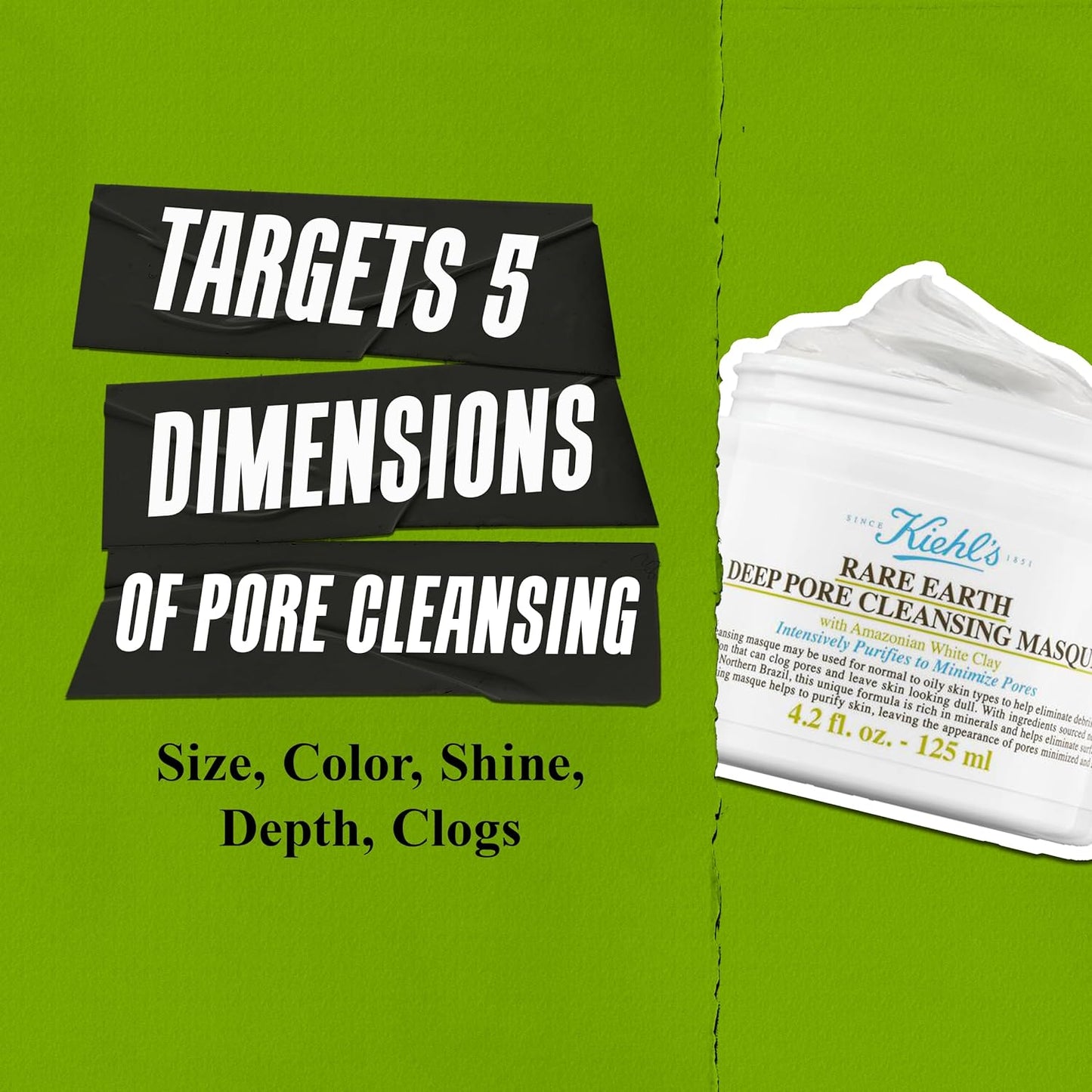 Kiehl's Rare Earth Deep Pore Cleansing Mask, 4.2 Fl oz