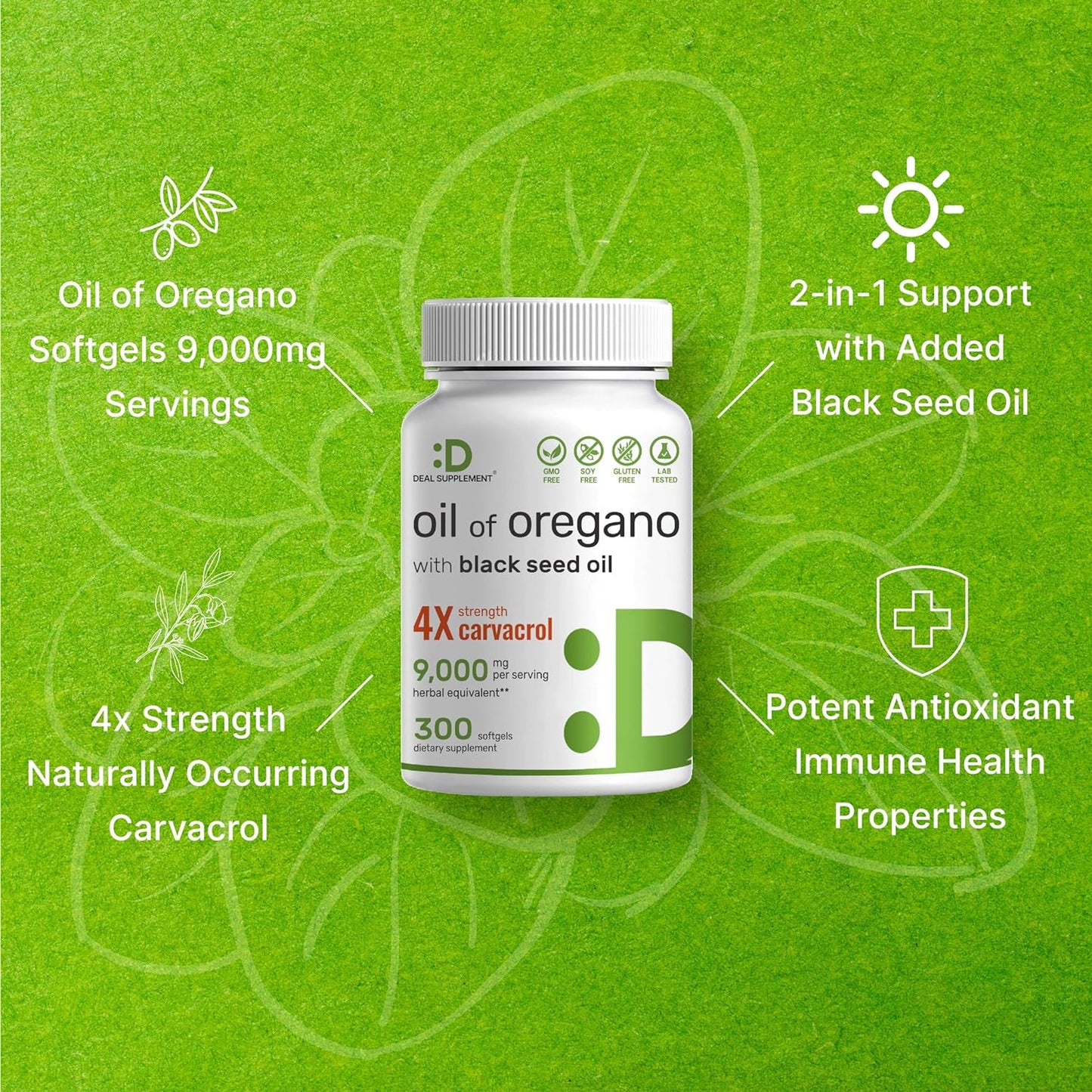 DEAL SUPPLEMENT Oil of Oregano 300 Softgels