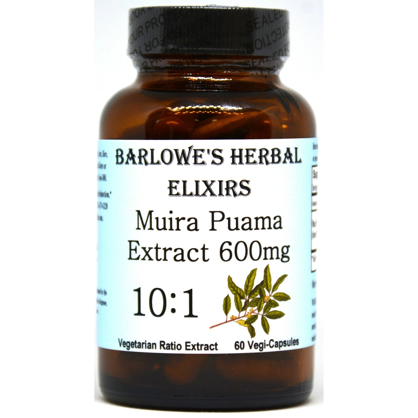 Barlowe's Herbal Elixirs Muira Puama Extract 10:1 - 60 500mg VegiCaps
