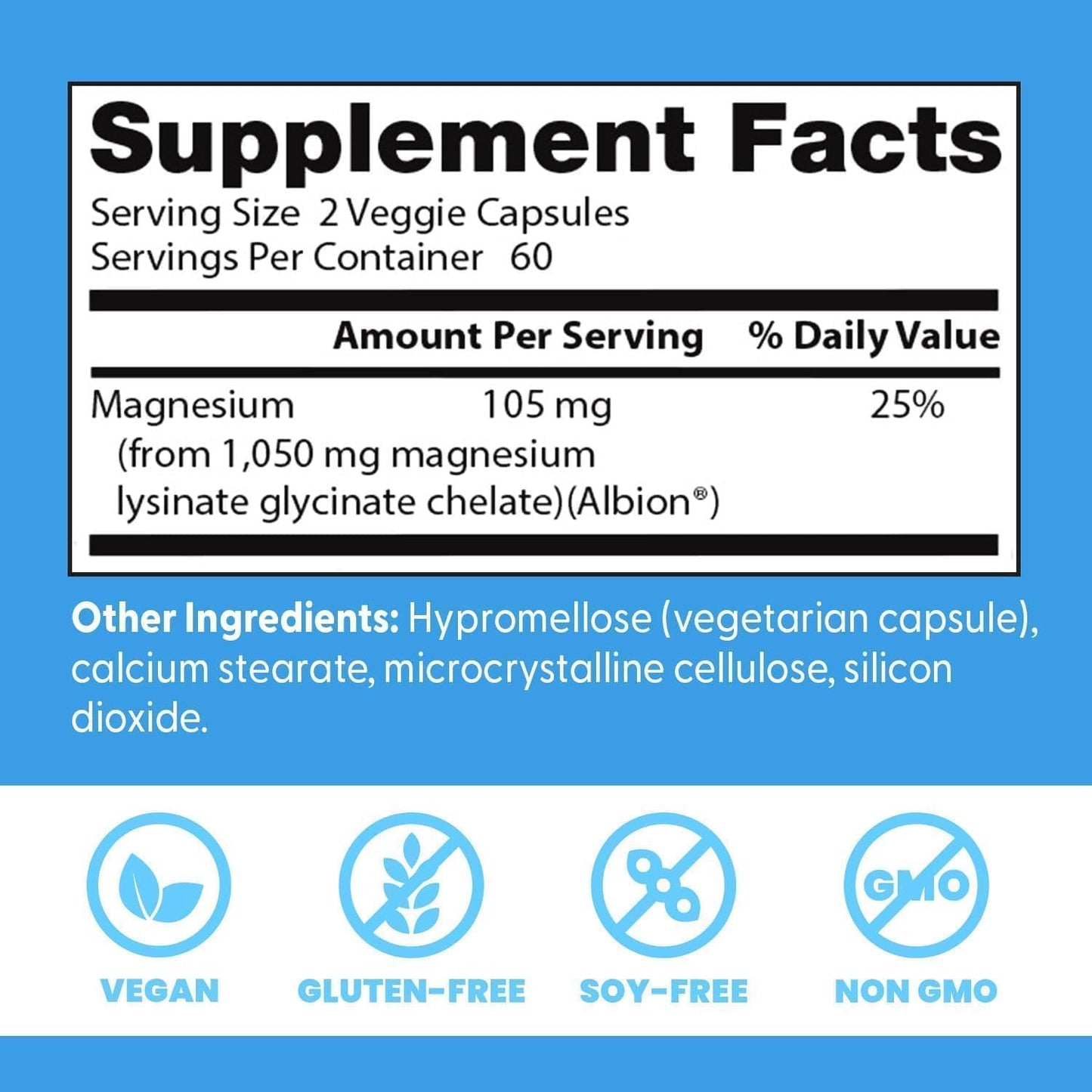 Doctor's Best High Absorption Magnesium Glycinate Lysinate,  105 mg, 120 Tablets