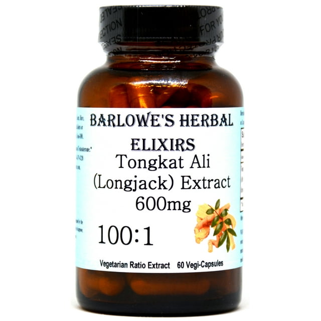 Tongkat Ali - 600mg -60 Veggie Capsules - (Longjack) 100:1 Extract Powder -Testosterone Booster