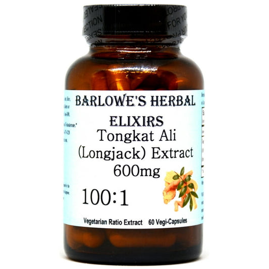 Tongkat Ali - 600mg -60 Veggie Capsules - (Longjack) 100:1 Extract Powder -Testosterone Booster
