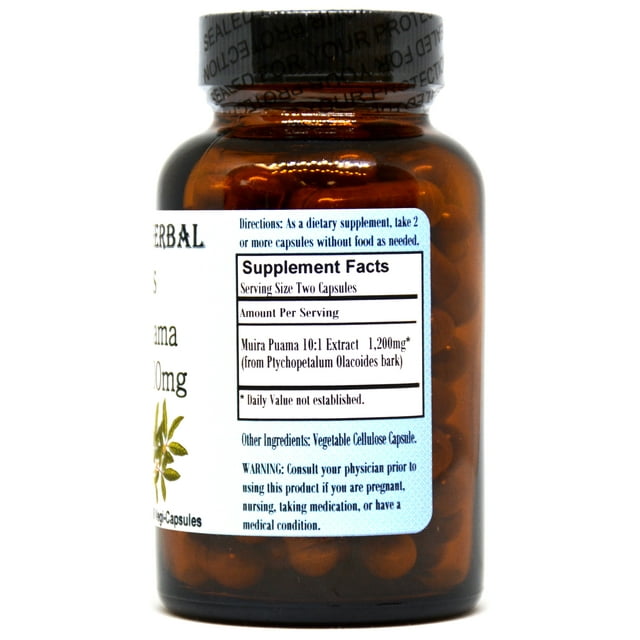Barlowe's Herbal Elixirs Muira Puama Extract 10:1 - 60 500mg VegiCaps