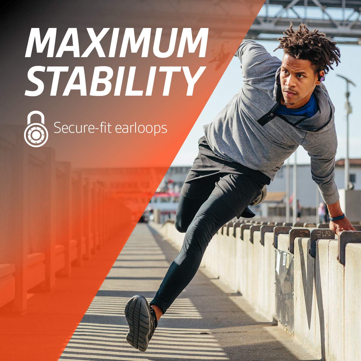 Plantronics BackBeat Fit 3100 211855-99 Truly Wireless Bluetooth in Ear Headphone with Mic (Black)