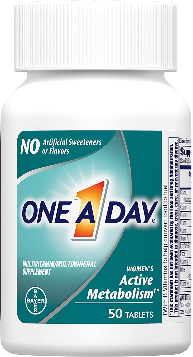 One A Day Women’s Active Metabolism Multivitamin, Supplement 50 Count